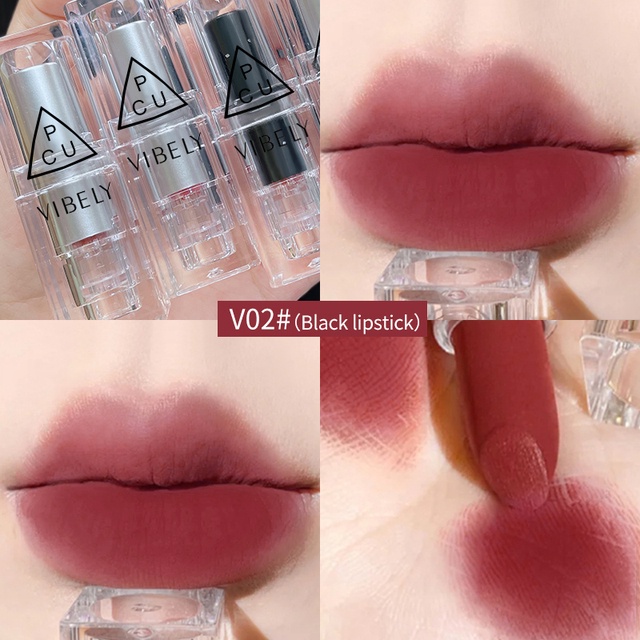 Son Môi Dưỡng Ẩm Chống Thấm Nước Lâu Trôi Không Dính Ly 6 Màu Nhung Mờ Thời Trang