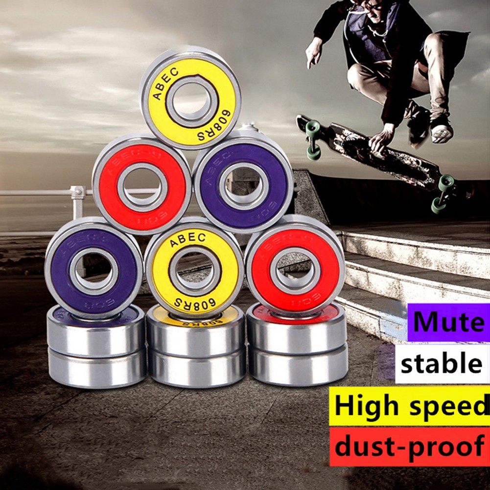 Vòng Bi Kín Bằng Thép Kích Thước 8x22x7mm ABEC-7 608 2RS Cho Ván Trượt