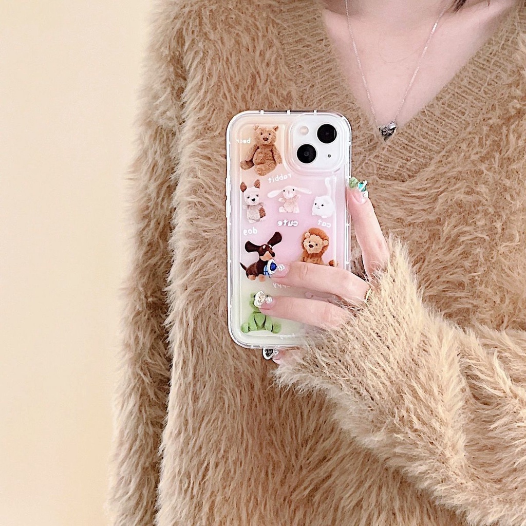 Ốp Điện Thoại Silicon TPU Mềm Trong Suốt Họa Tiết Dễ Thương Cho IPhone 14 13 11 12 Pro XS Max X XR 7 + 8 Plus