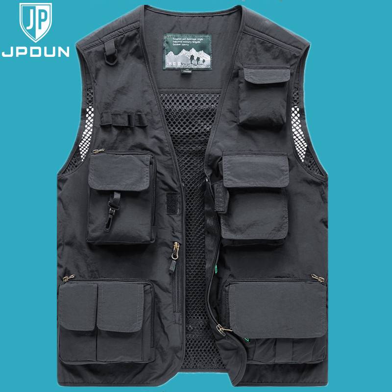 * * A 'Ophao gile nam * Jeep Áo Khoác Ghi Lê Có Túi Có Thể Tháo Rời Dùng Chụp Ảnh Câu Cá Mùa Xuân Hè Cho nam