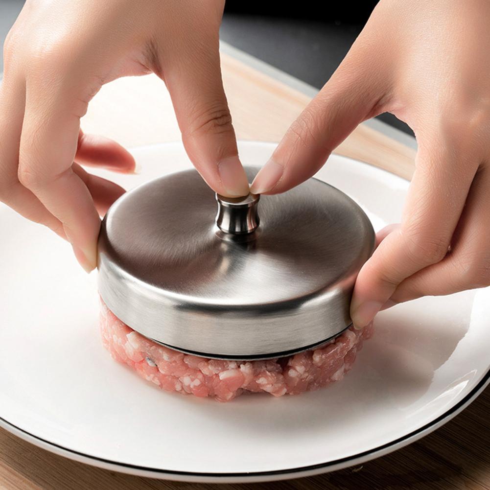 Khuôn Ép Nhân Bánh Hamburger Bằng Thép Không Gỉ Chống Dính