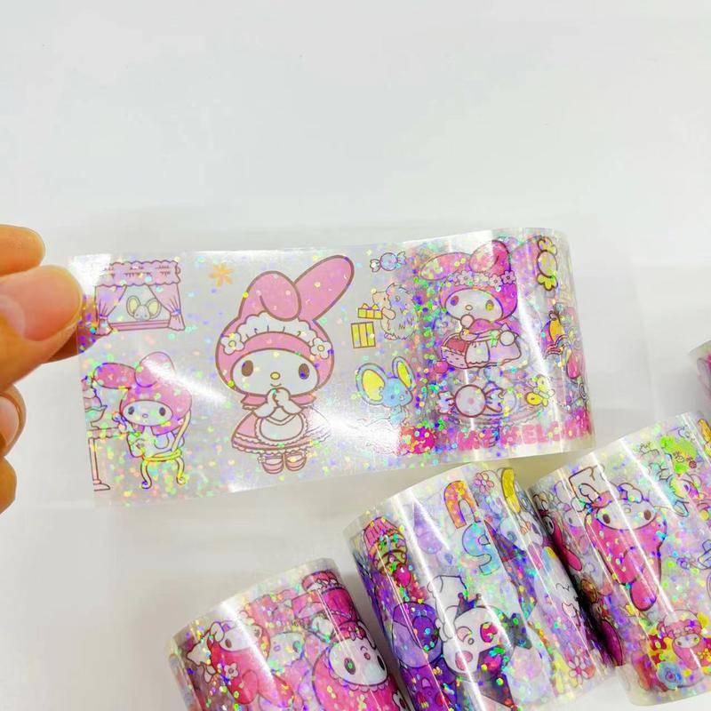 Bộ Băng Dính 6 Kiểu Dáng Hoạt Hình Sanrio DIY Kuromi My Melody Pompompurin Cinnamoroll