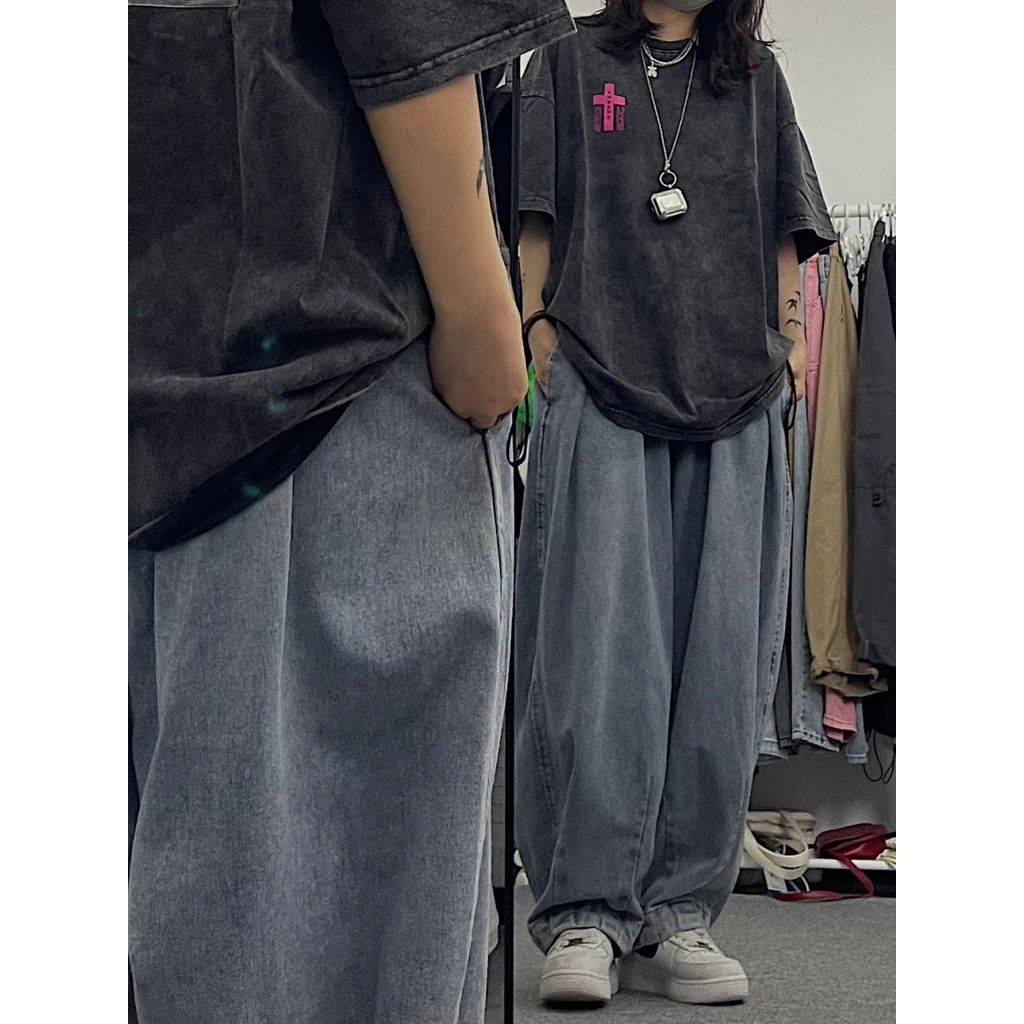 NRVP Áo Thun 100% Cotton Tay Ngắn Dáng Suông In Họa Tiết Hoạt Hình Phong Cách Hàn Quốc Cho Nữ