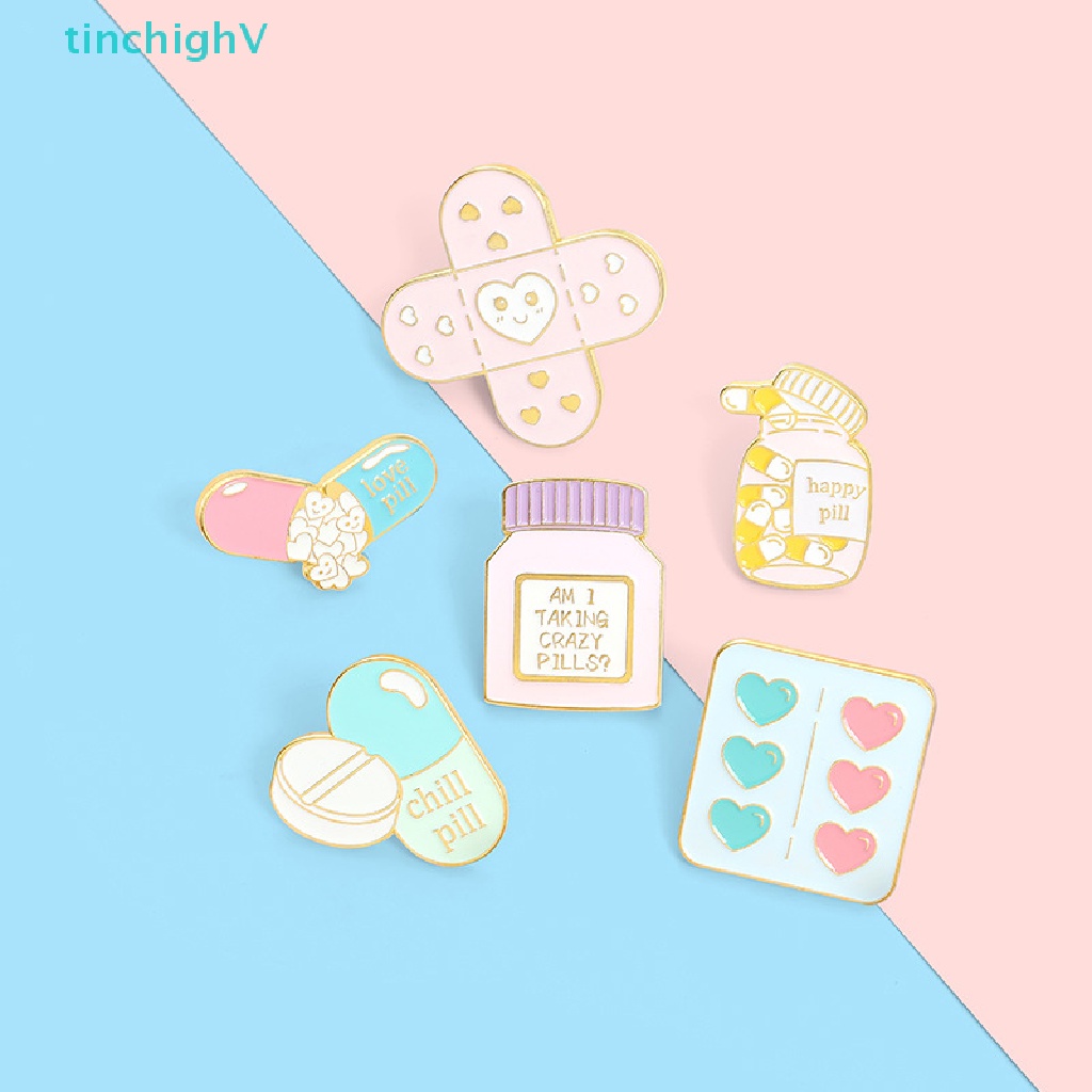 [TinchighV] Ghim Cài Áo Hoạt Hình Bình Thuốc Tráng Men Hình Tráng Men Dễ Thương Sáng Tạo Làm Quà Tặng Trang Sức Ba Lô [Mới]