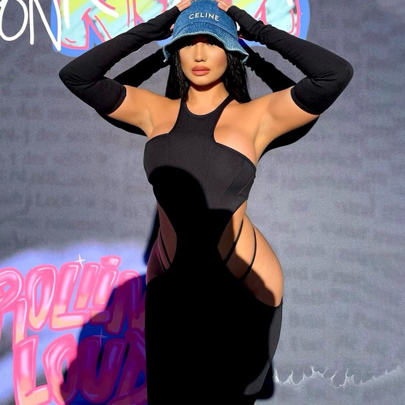 Bộ Áo Liền Quần Màu Sắc Thời Trang Gợi Cảm Cho Nữ