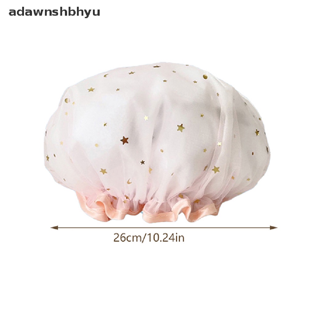 1 Mũ Trùm Tóc Hai Lớp Chống Thấm Nước Có Thể Tái Sử Dụng Cho Nữ
