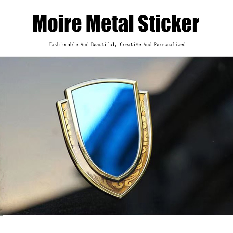 Miếng Dán Kim Loại 3D Trang Trí Gương Chiếu Hậu Xe Hơi