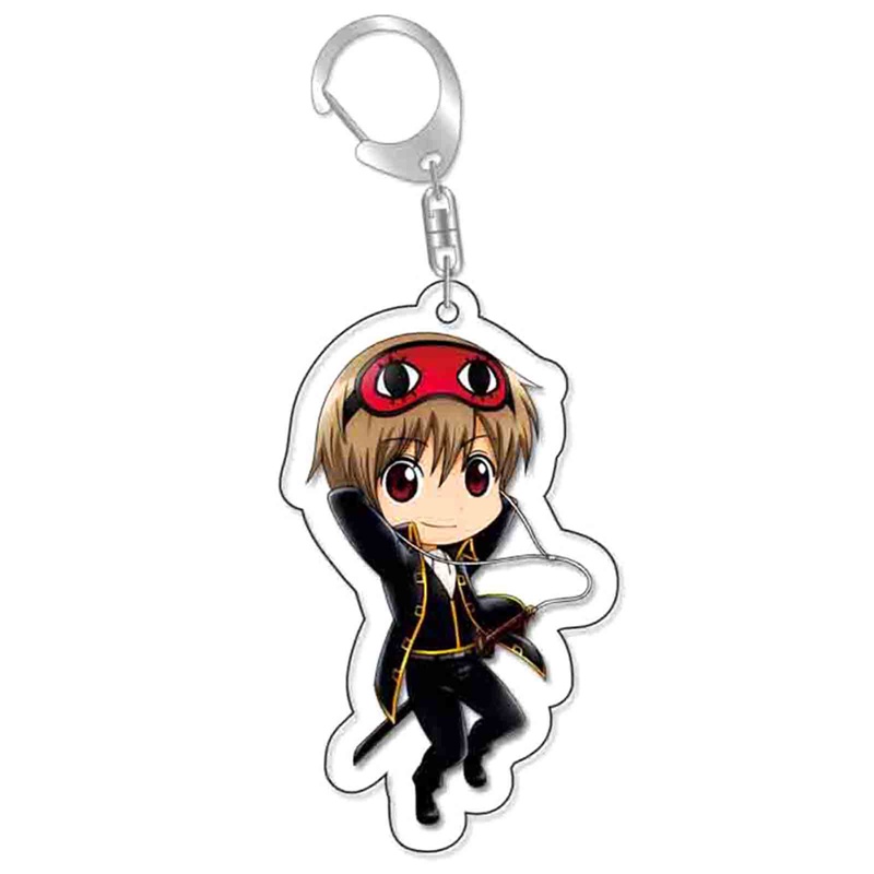 Móc Chìa Khóa Bằng Acrylic In Họa Tiết Hoạt Hình Gintama Dễ Thương