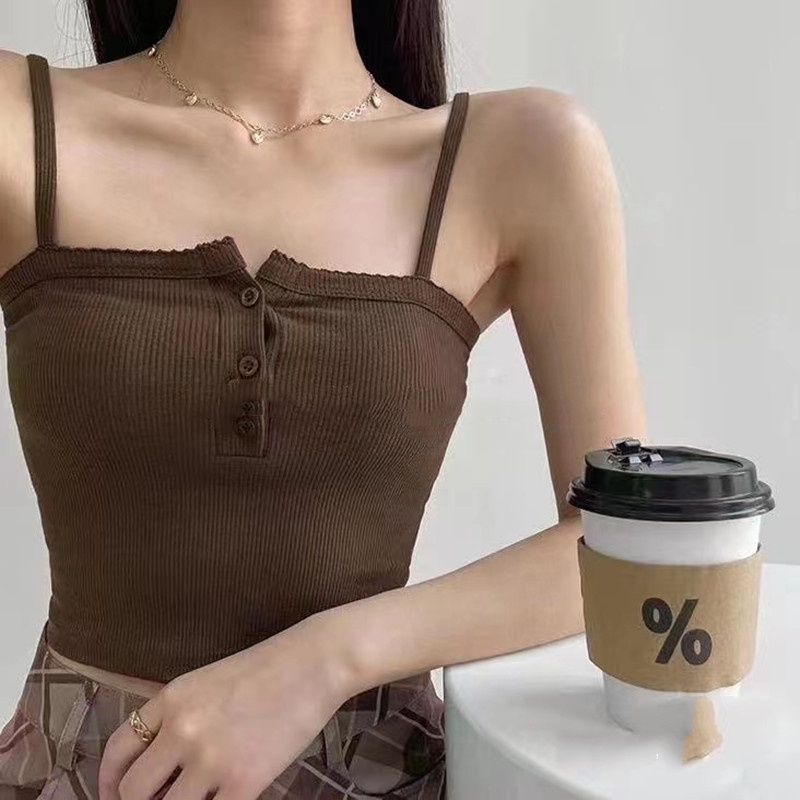 SUXI Áo Croptop Dệt Kim Màu Sắc Thời Trang Mùa Hè Cho Nữ