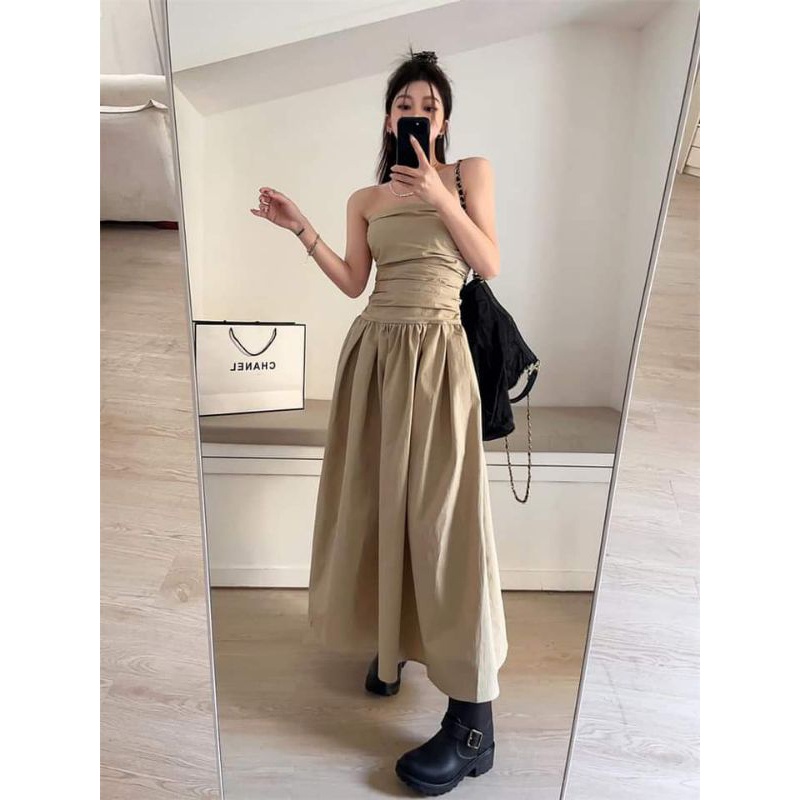 💢Váy cúp ngực xòe thô dáng dài ❤️❤️