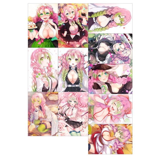 11 Thẻ card kanroji mitsuri ép lụa/ card để ví hình kanjori mastsuri kimetsu no yaiba