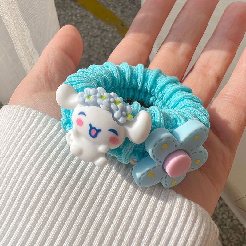 SANRIO Dây Cột Tóc Cao Su In Hình Hoạt Hình Dễ Thương Cho Nữ