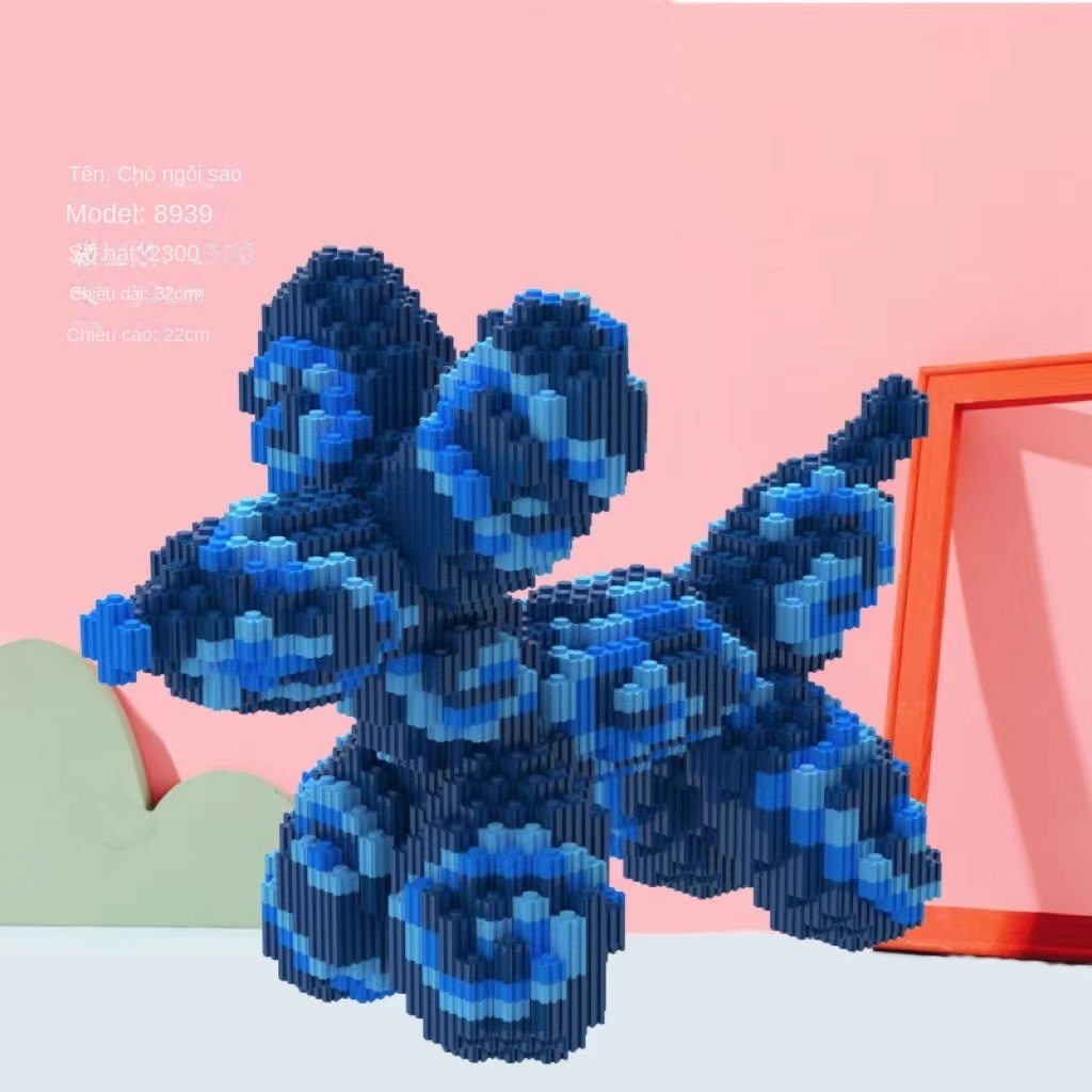 Bộ Đồ Chơi Lắp Ráp Hình Chú Chó Thổi Bong Bóng Dễ Thương Cho Người Lớn Và Trẻ Em