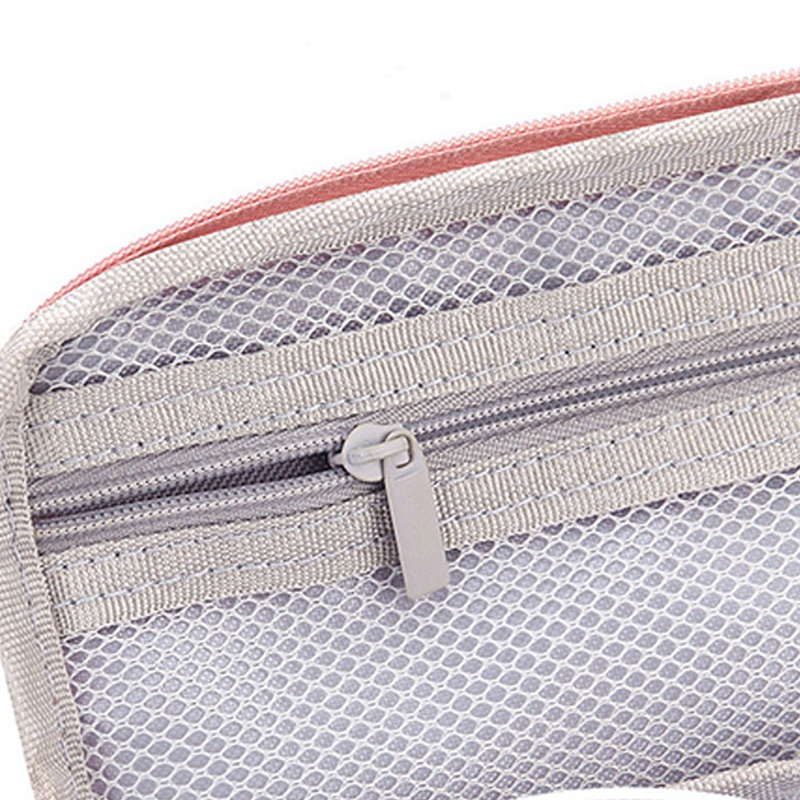 Set 2 Túi Đựng Bút Hai Ngăn Có Thể Gập Lại Màu Hồng Và Đen