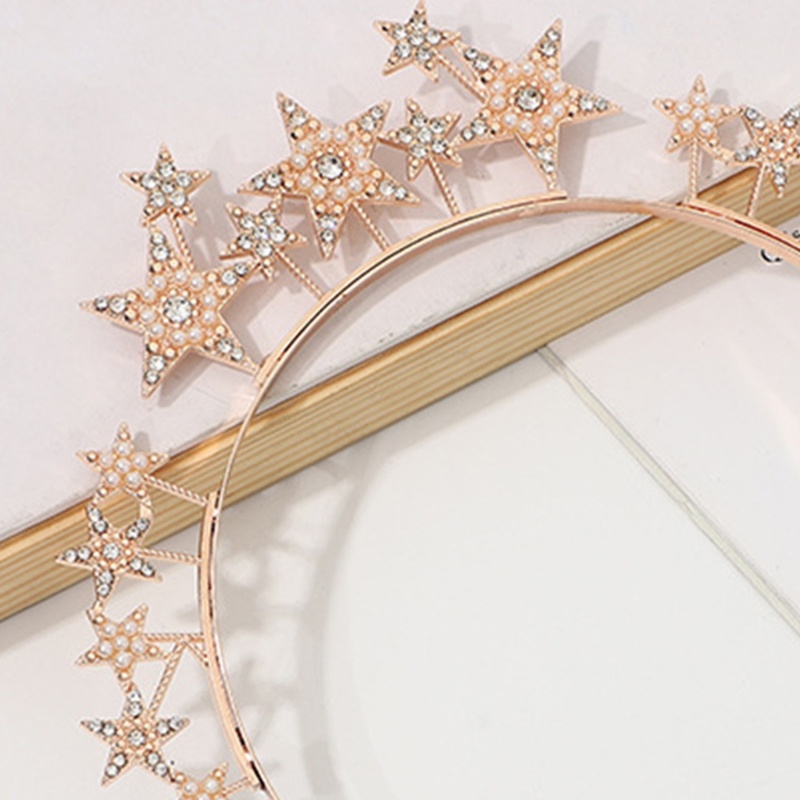 Flgo Băng Đô Vương Miện Cô Dâu Đính Pha Lê Lấp Lánh Phong Cách Baroque Đẹp Mắt