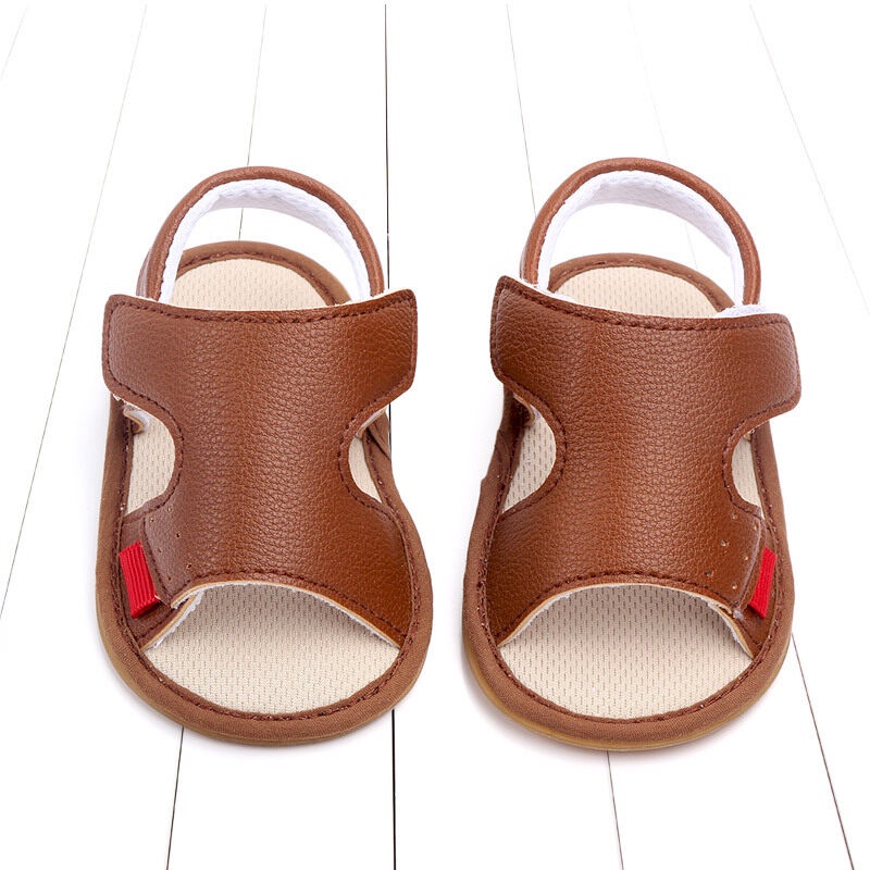 Xăng đan Đế Mềm Bằng Da PU Chống Trượt Trọng Lượng Nhẹ Thoáng Khí Mùa Hè Dành Cho Bé Trai Sơ Sinh