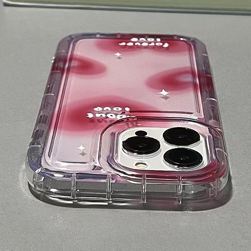 ✅Ốp Điện Thoại Đệm Khí Mềm Họa Tiết Trái Tim Ánh Sáng Tạo Kiểu Mới Cho iPhone 14promax 13 12promax 11 78