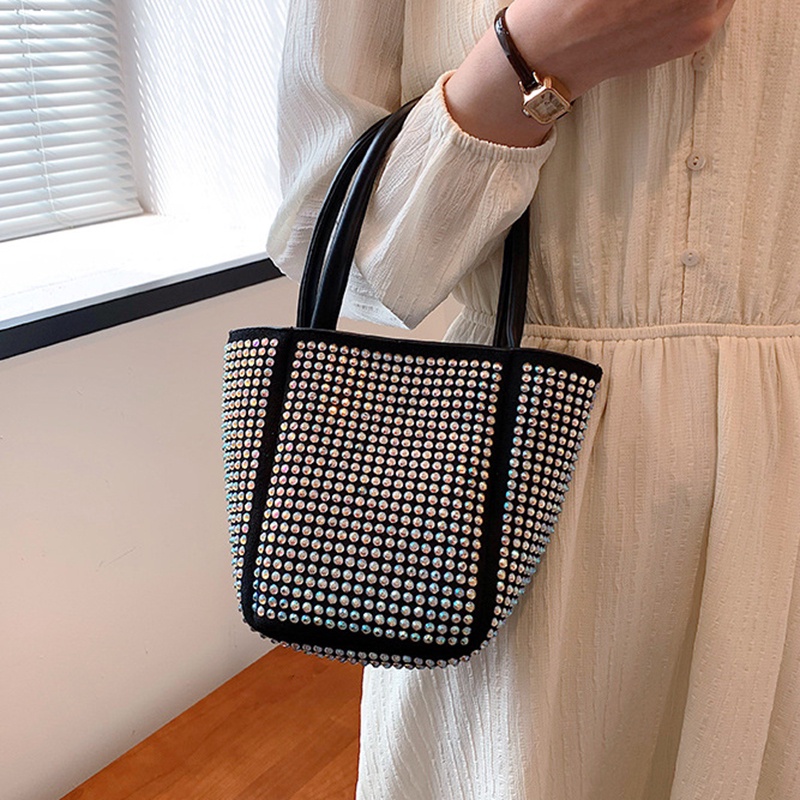 Túi Xách bucket Đeo Vai Đính Đá Lấp Lánh Thời Trang Cao Cấp Cho Nữ