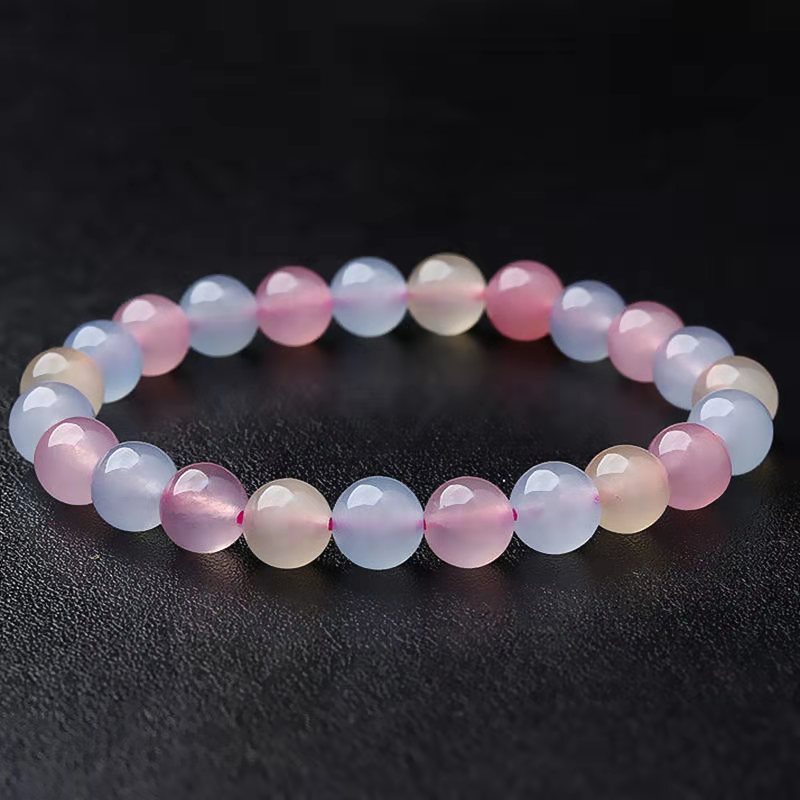 Vòng Tay Chuỗi Hạt Đá Chakra Nhiều Màu Co Giãn Thời Trang Cho Cặp Đôi