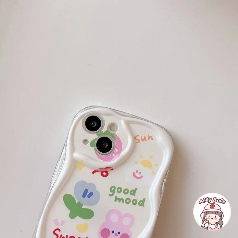 Ốp Điện Thoại TPU Mềm Chống Sốc Chống Bụi Hình Gấu graffiti Cho IPhone 14 Pro Max 13 12 11 Pro Max