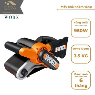 Máy chà nhám băng worx công suất lớn 950w bảo hành 6 tháng