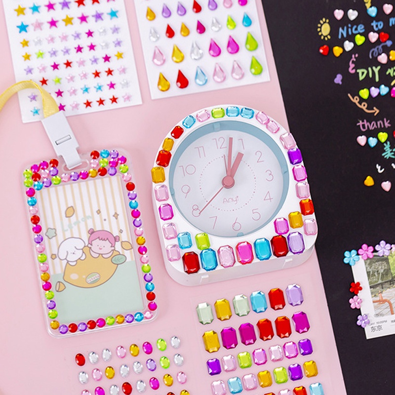 Miếng Dán Trang Trí Album Ảnh Bằng Acrylic Đính Đá Lấp Lánh Độc Đáo DIY