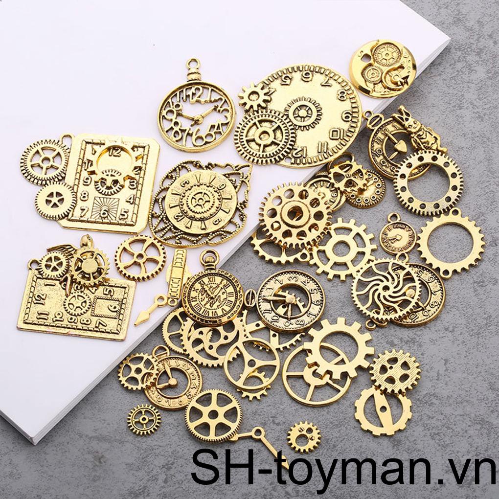 Bộ 40 Phụ Kiện Làm Trang Sức Hình Bánh Răng Steampunk