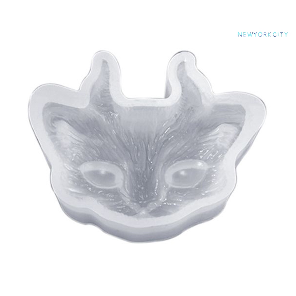 Khuôn Silicone Làm Trang Sức Hình Đầu Mèo Độc Đáo