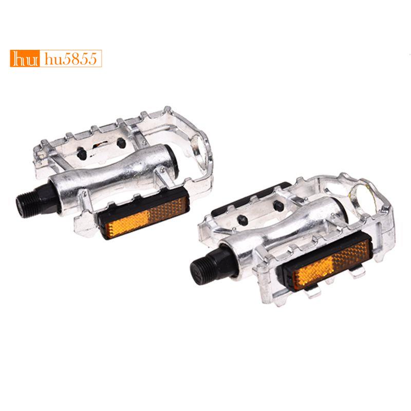 1 Cặp Bàn Đạp Xe Đạp Leo Núi 9 / 16 "Bằng Hợp Kim Nhôm Màu Bạc