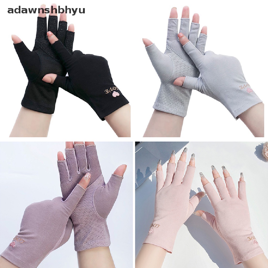 1 Đôi Găng Tay Chống Tia UV Không Ngón Tiện Dụng Khi Làm Móng