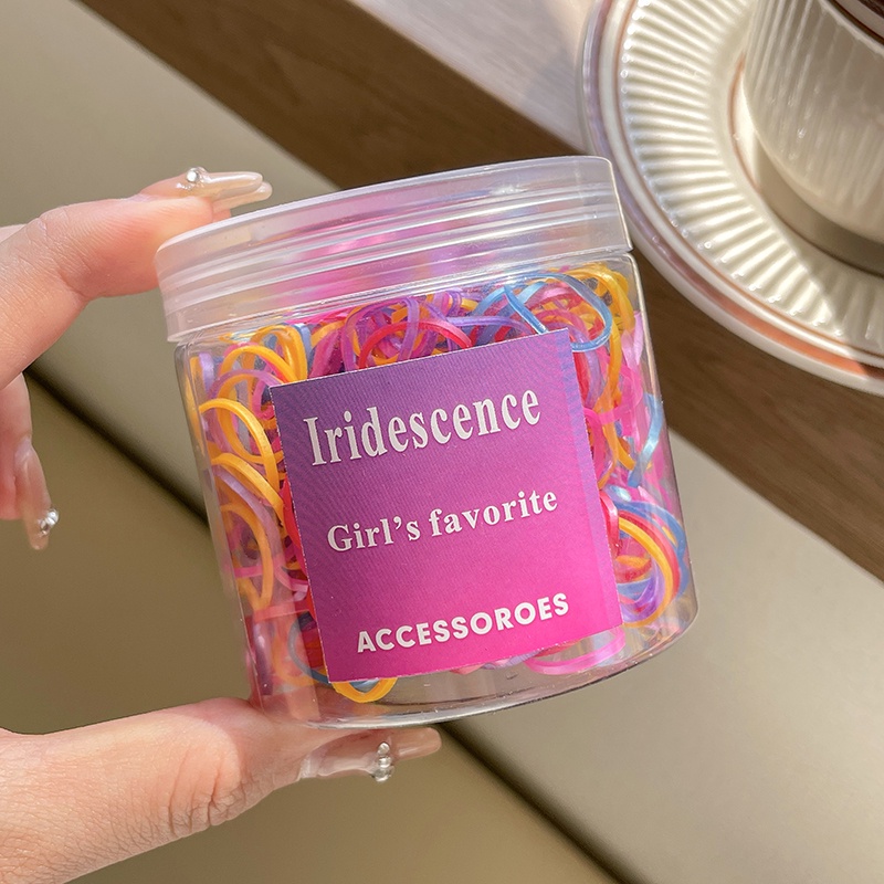 Dây Buộc Tóc Cao Su Màu Kẹo Dùng Một Lần Không Đau Cho Bé Gái