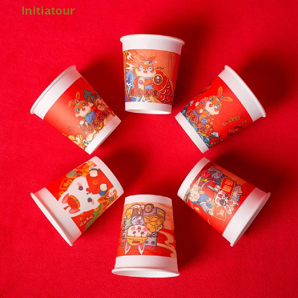 Set 50 Cốc Giấy Dày Dùng Một Lần Thiết Kế Hình Thỏ Cho Tiệc Cưới