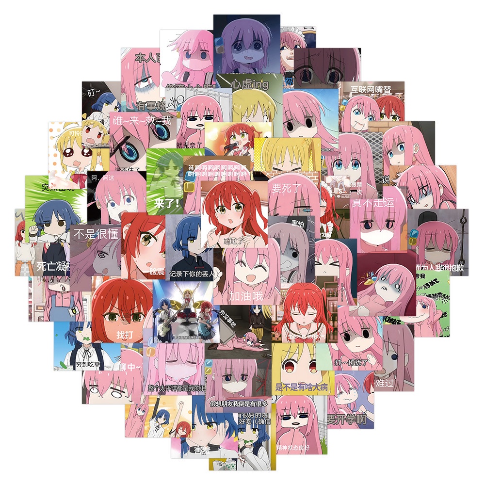 Set 63 Miếng Dán Hoạt Hình Chống Thấm Nước Trang Trí Laptop Hành Lý