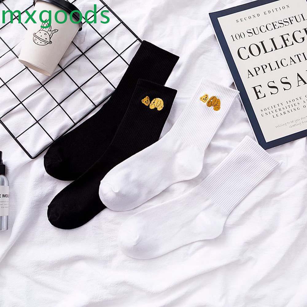 Vớ thể thao thêu hình gấu nhiều màu đáng yêu cho nam và nữ