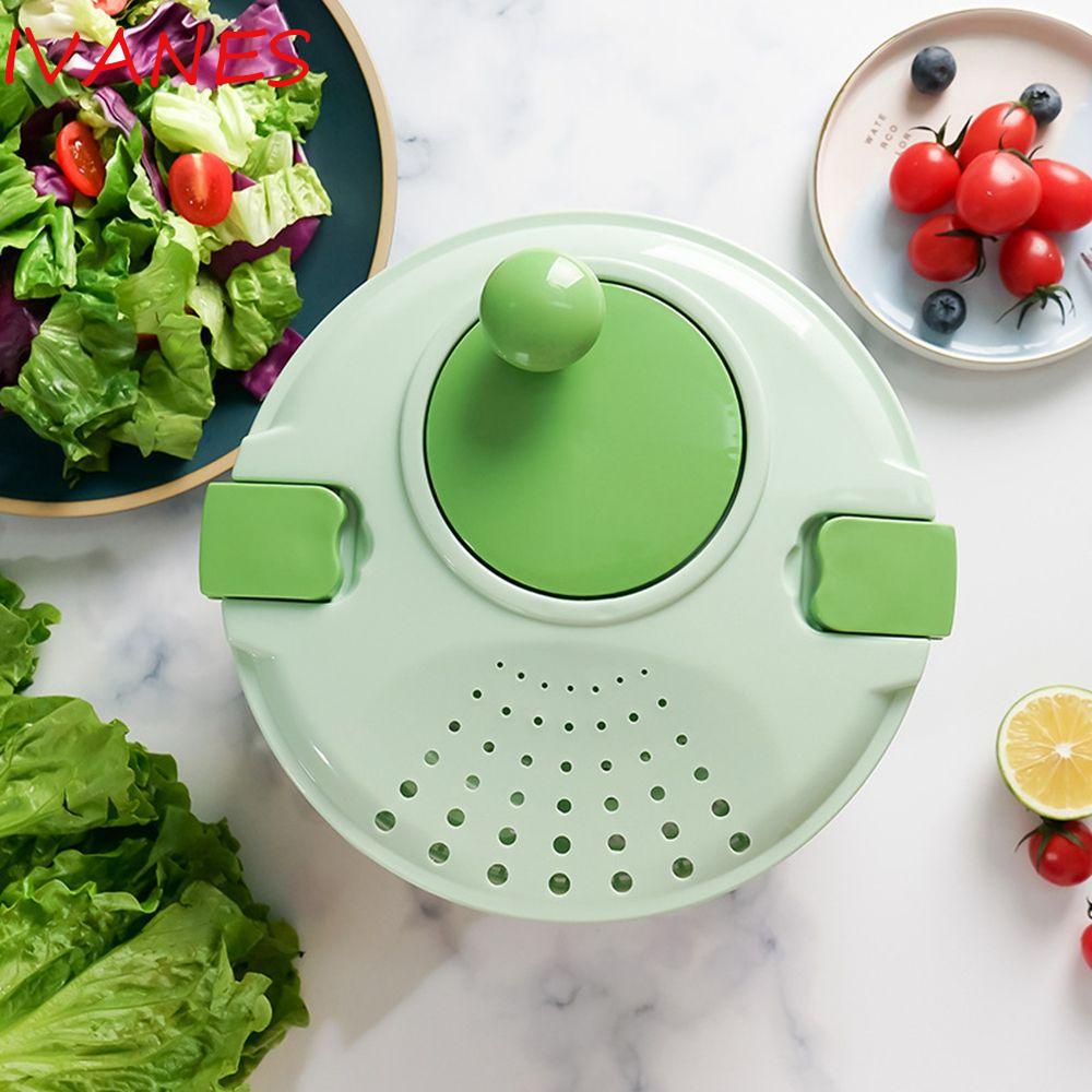 Ivanes Máy Quay Salad Sức Chứa Lớn Đa Năng Dùng Rửa Rau Củ Quả Trái Cây Salad
