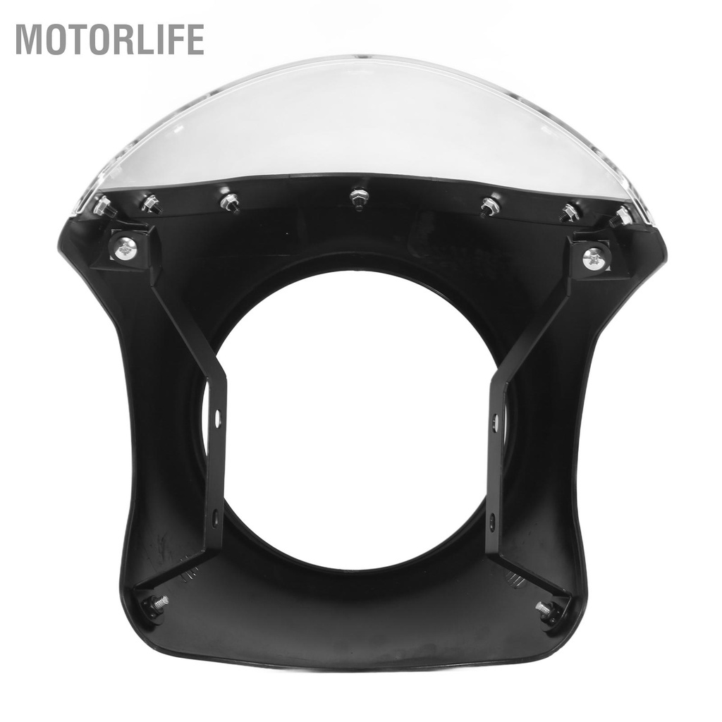 Motorlife Đèn pha xe máy phía trước 7in Fairing Bề mặt nhẵn Chống lão hóa mài mòn Phù hợp cho tròn Xe