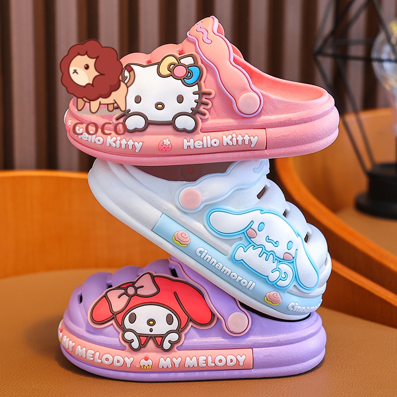 Dép Đi Trong Nhà Chống Trượt Họa Tiết hello kitty Thời Trang Mùa Hè Cho Bé