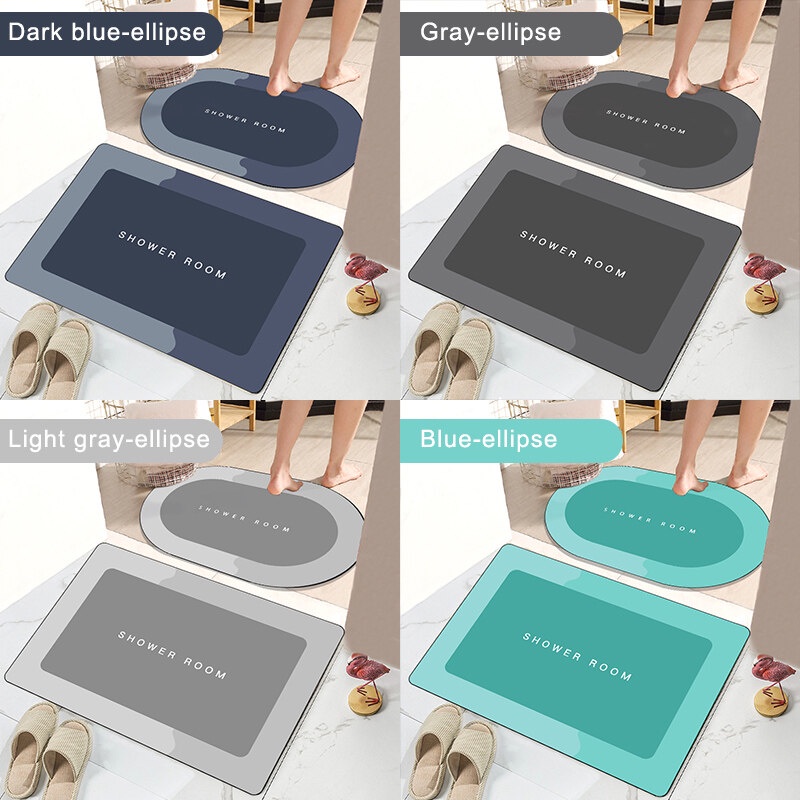 Haoyangqi Thảm Lót Sàn Nhà Tắm / toilet Bằng Nhung Pha Lê Chống Trượt