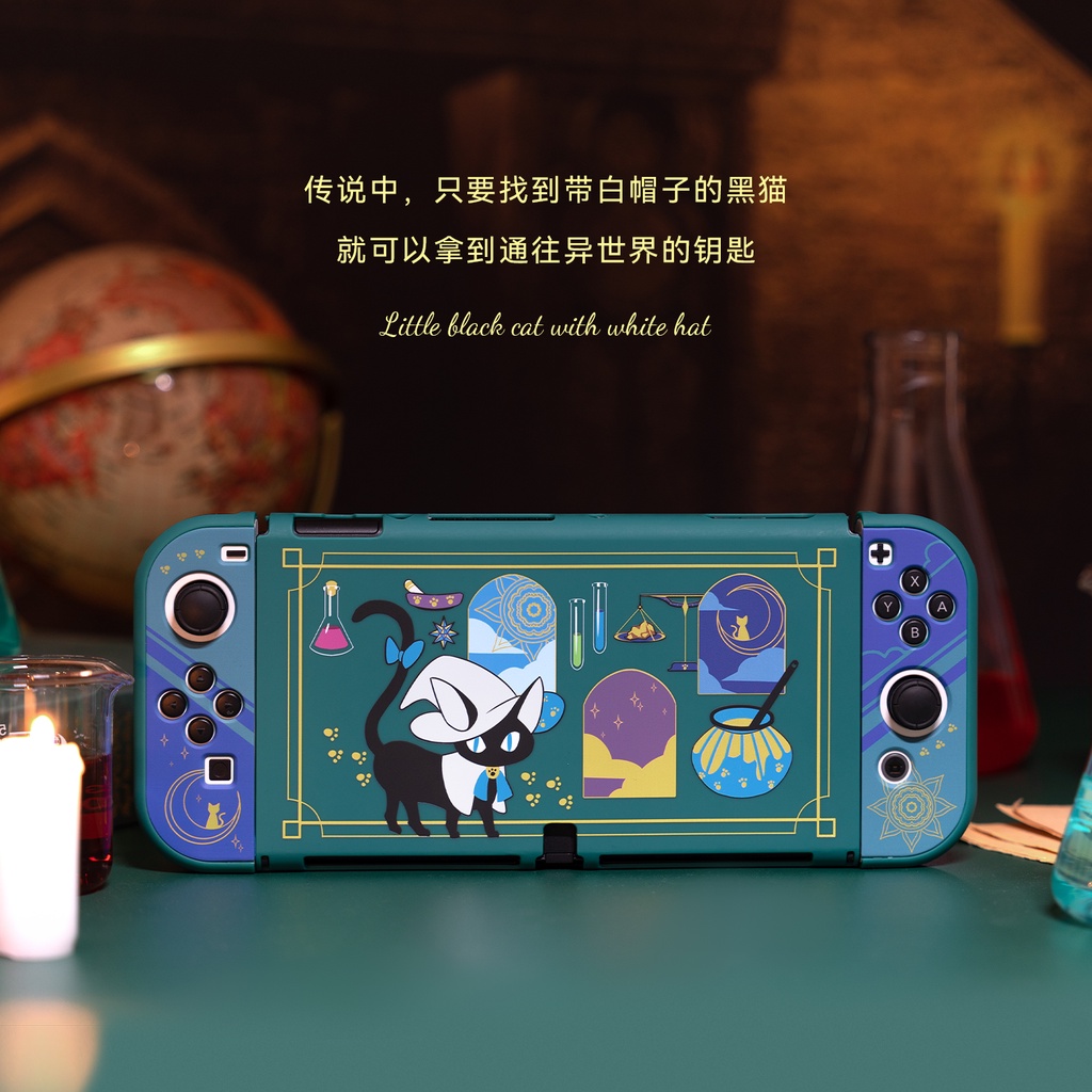 Ốp Cứng Bảo Vệ Máy Chơi Game Nintendo Switch Và Switch OLED In Hình Chú Mèo Dễ Thương