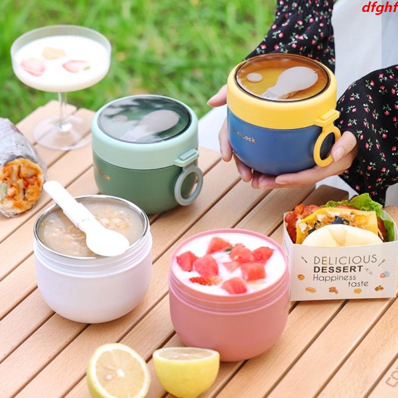 Cốc Đựng Súp Cách Nhiệt 600ml Có Thể Hâm Nóng Trong Lò Vi Sóng