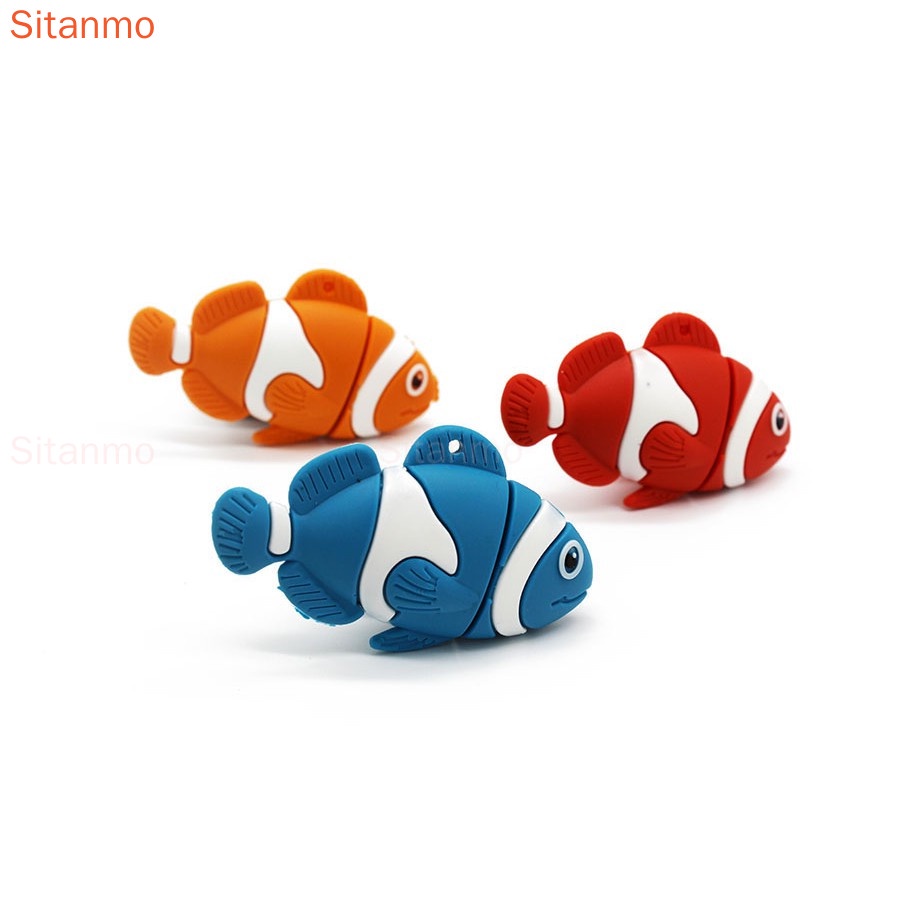 Usb Dung Lượng 1GB 8GB 16GB 32GB 64GB 2TB 128GB Bằng Silicon Hình Cá Nhiệt Đới Dễ Thương