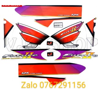 Bộ tem cho xe future 2 màu đỏ