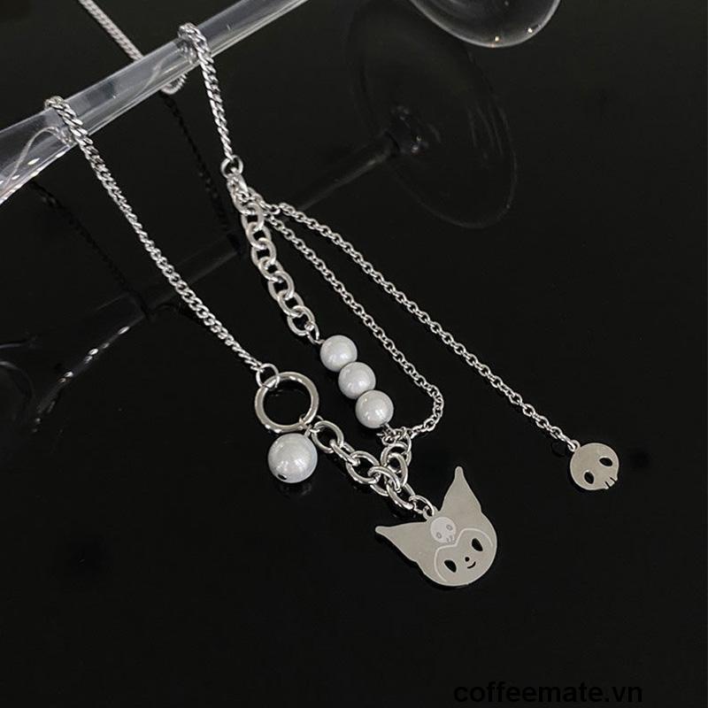 【coffeemate】⚡ Kulomi Cat Reflective Pearl Mosaic Vòng cổ nhẹ sang trọng Chuỗi cổ