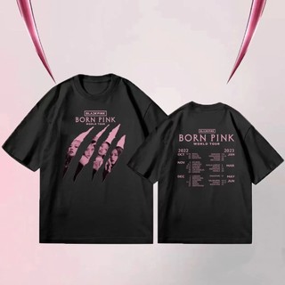 Blackpink Áo Thun Cotton Tay Ngắn In Hình LISA JISOO JENNIE Ross World Tour 2023