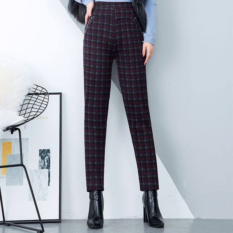 Quần Legging Nhung Dày Lưng Thun Dáng Ôm Thời Trang Thu Đông Cho Nữ