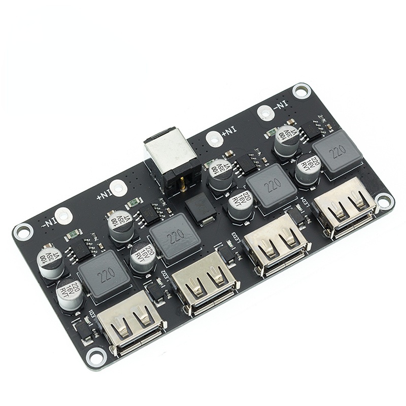 Mô Đun Hạ Áp USB QC3.0 QC2.0 USB DC-DC 6-32V 9V 12V 24V Sang Bảng Mạch Sạc Nhanh 5V