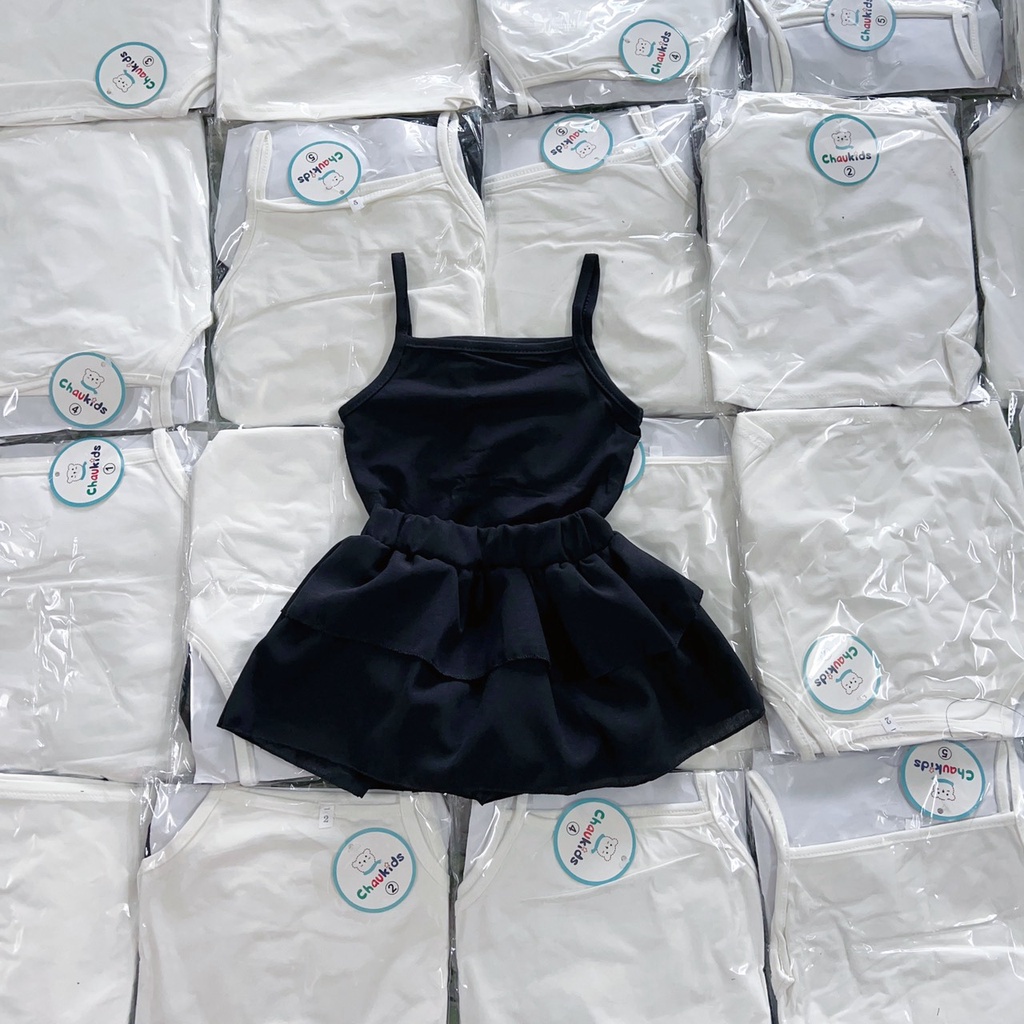 SALE SET VÁY HAI DÂY BÉ GÁI XINH XẮN SIZE 6-15KG