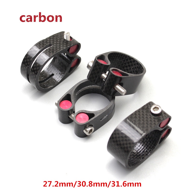 Kẹp Khóa Cốt Yên Xe Đạp 27.2mm 30.8mm 31.6mm Bằng Sợi carbon Siêu Nhẹ