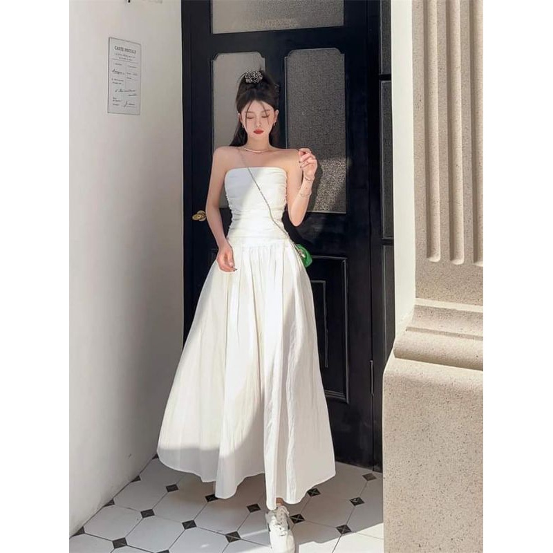 💢Váy cúp ngực xòe thô dáng dài ❤️❤️