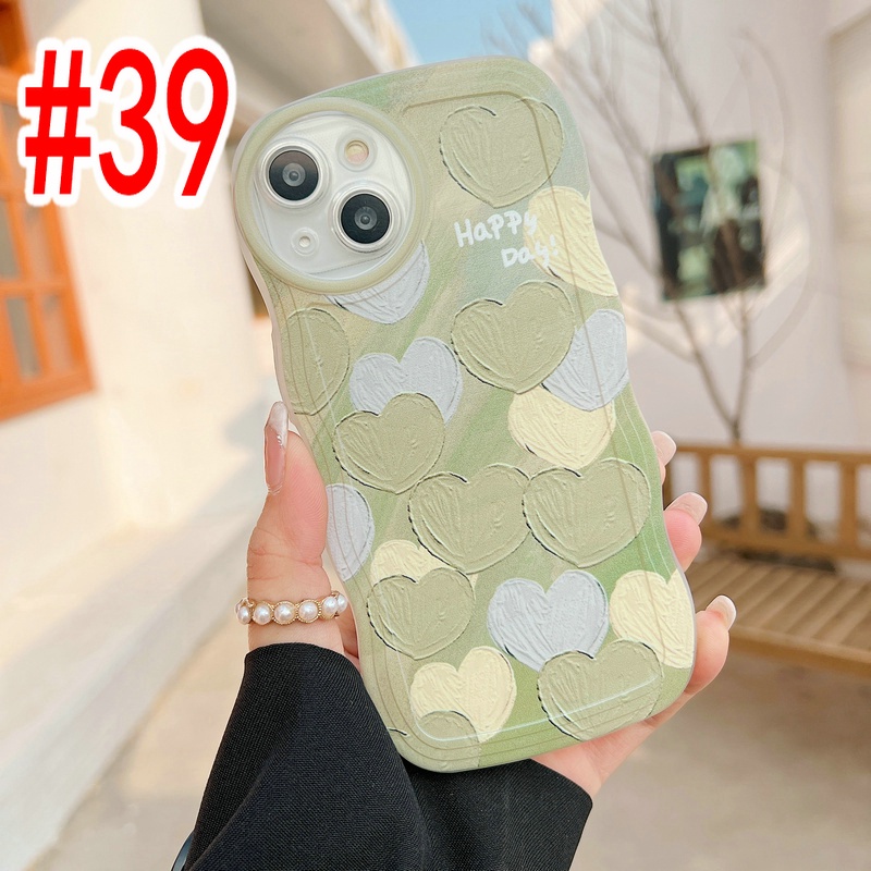 Casing Samsung Galaxy A54 A34 A24 A14 A04 A12 A73 A53 A52 A52S A33 A32 A23 A72 A22 A13 4G 5G A03S A02S A11 A02 A03 A51 A50 A50S A30S A20 A30 A20S A10S A21S M12 M22 M32 M11 M02 Heart Shape Fine Hole Airbag Shockproof Wave Edge Cute Soft Phone Case STB 39